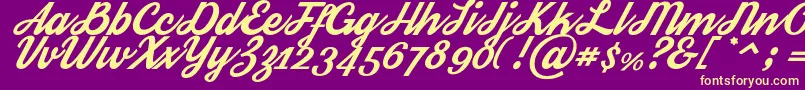 Streetwear Font – Yellow Fonts on Purple Background