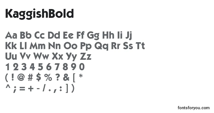 KaggishBold-fontti – aakkoset, numerot, erikoismerkit