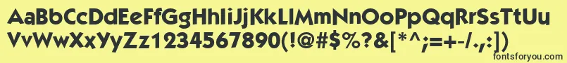 KaggishBold Font – Black Fonts on Yellow Background