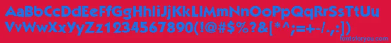 KaggishBold Font – Blue Fonts on Red Background