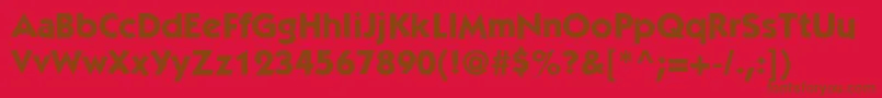 フォントKaggishBold – 赤い背景に茶色の文字