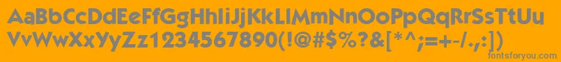 KaggishBold Font – Gray Fonts on Orange Background