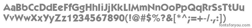 KaggishBold-fontti – harmaat kirjasimet valkoisella taustalla