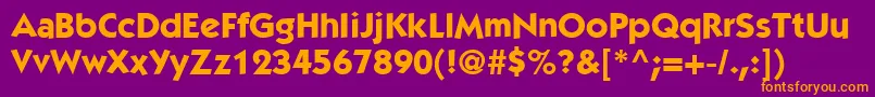 Шрифт KaggishBold – оранжевые шрифты на фиолетовом фоне