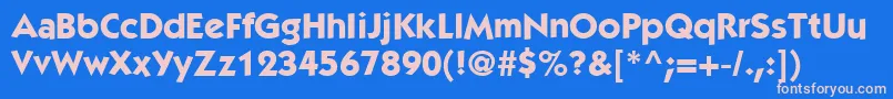 KaggishBold Font – Pink Fonts on Blue Background