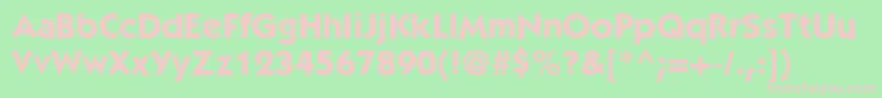 KaggishBold-fontti – vaaleanpunaiset fontit vihreällä taustalla