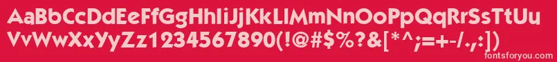 KaggishBold Font – Pink Fonts on Red Background