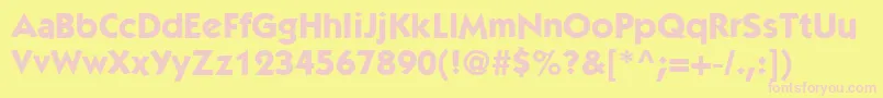 KaggishBold Font – Pink Fonts on Yellow Background