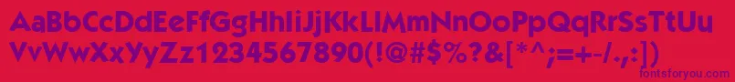 En savoir plus sur la police KaggishBold Police KaggishBold – polices violettes sur fond rouge