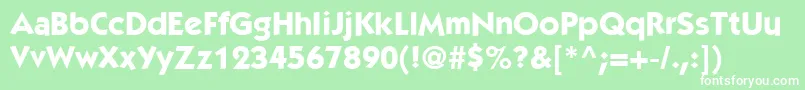 KaggishBold Font – White Fonts on Green Background