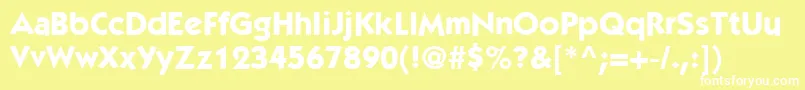 KaggishBold Font – White Fonts on Yellow Background