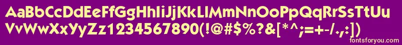 KaggishBold-fontti – keltaiset fontit violetilla taustalla