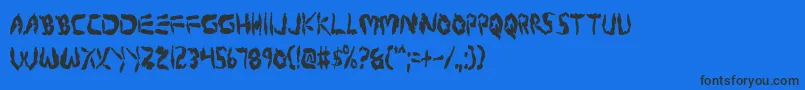 Шрифт ProtoplasmCondensed – чёрные шрифты на синем фоне