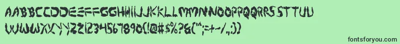 フォントProtoplasmCondensed – 緑の背景に黒い文字