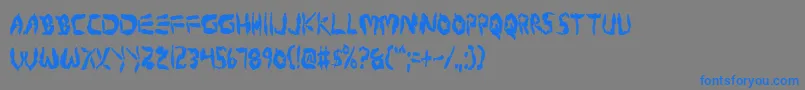 フォントProtoplasmCondensed – 灰色の背景に青い文字