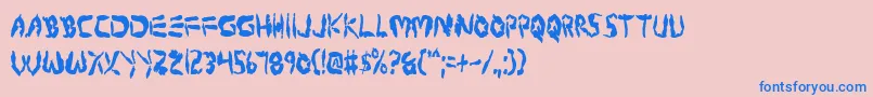 Police ProtoplasmCondensed – polices bleues sur fond rose