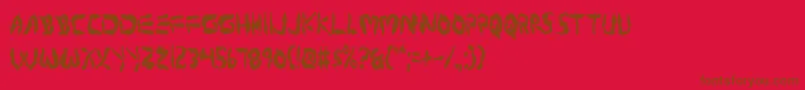 フォントProtoplasmCondensed – 赤い背景に茶色の文字