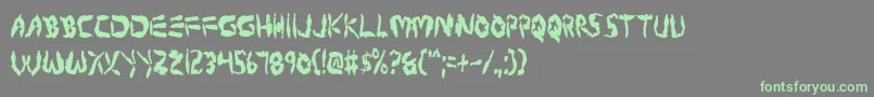 フォントProtoplasmCondensed – 灰色の背景に緑のフォント