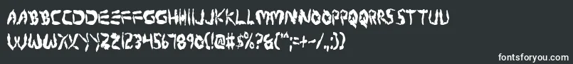 フォントProtoplasmCondensed – 黒い背景に白い文字