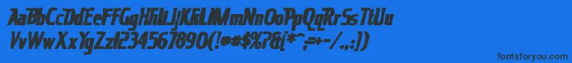 Kingrichardink Font – Black Fonts on Blue Background