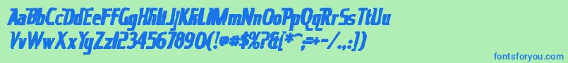 Kingrichardink Font – Blue Fonts on Green Background