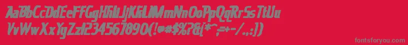 Kingrichardink Font – Gray Fonts on Red Background
