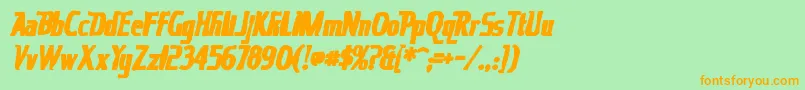 Kingrichardink Font – Orange Fonts on Green Background