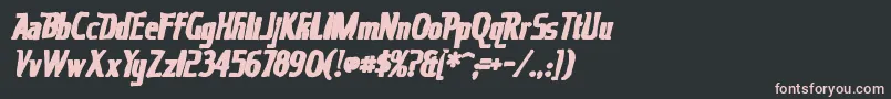 Kingrichardink Font – Pink Fonts on Black Background