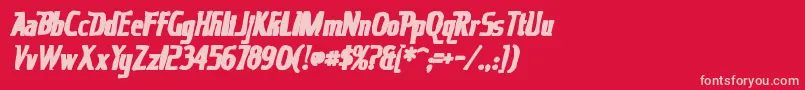 Kingrichardink Font – Pink Fonts on Red Background