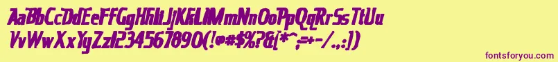 Kingrichardink Font – Purple Fonts on Yellow Background