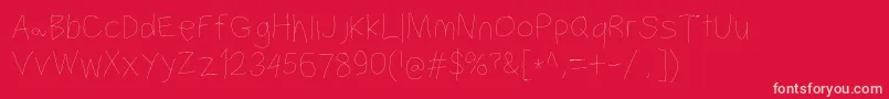 Filamentthree Font – Pink Fonts on Red Background