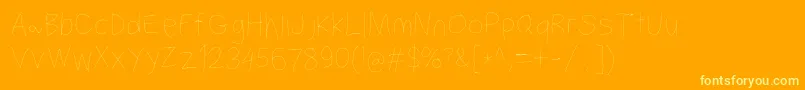 Filamentthree Font – Yellow Fonts on Orange Background