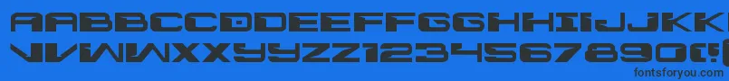 Interdictionexpand Font – Black Fonts on Blue Background