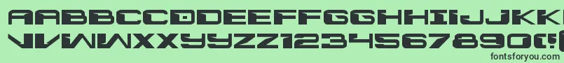 Czcionka Interdictionexpand – czarne czcionki na zielonym tle
