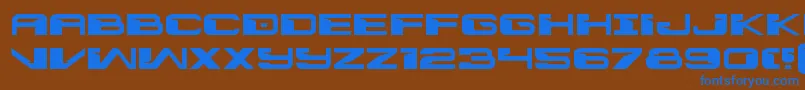 Interdictionexpand Font – Blue Fonts on Brown Background