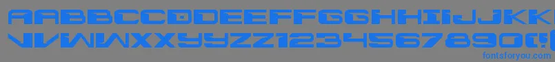 Interdictionexpand Font – Blue Fonts on Gray Background