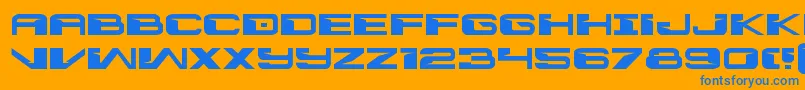 Interdictionexpand Font – Blue Fonts on Orange Background