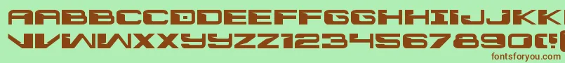 Interdictionexpand Font – Brown Fonts on Green Background