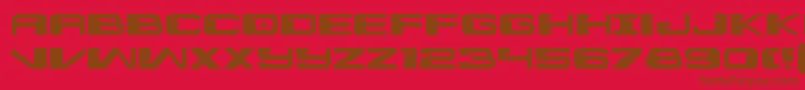 Interdictionexpand Font – Brown Fonts on Red Background