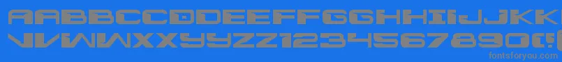 Interdictionexpand Font – Gray Fonts on Blue Background