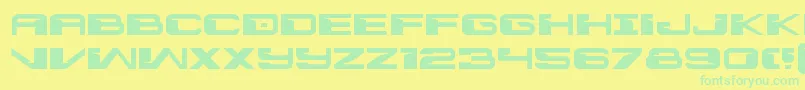 Interdictionexpand Font – Green Fonts on Yellow Background