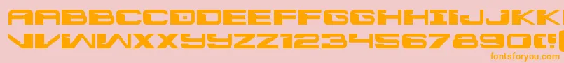 Interdictionexpand Font – Orange Fonts on Pink Background
