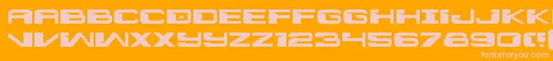 Interdictionexpand Font – Pink Fonts on Orange Background