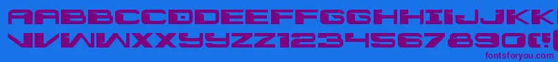 Interdictionexpand Font – Purple Fonts on Blue Background