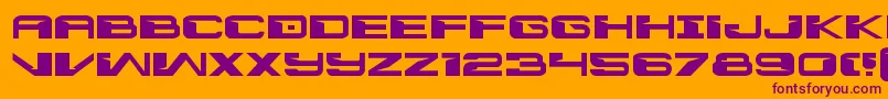 Interdictionexpand Font – Purple Fonts on Orange Background