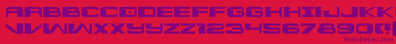 Interdictionexpand Font – Purple Fonts on Red Background