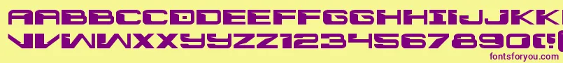 Interdictionexpand Font – Purple Fonts on Yellow Background