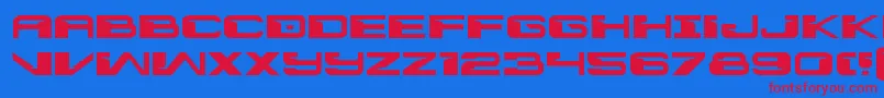 Interdictionexpand Font – Red Fonts on Blue Background