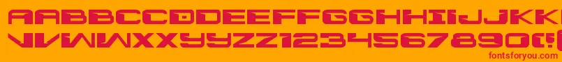 Interdictionexpand Font – Red Fonts on Orange Background