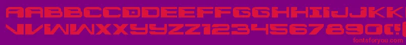 Interdictionexpand Font – Red Fonts on Purple Background